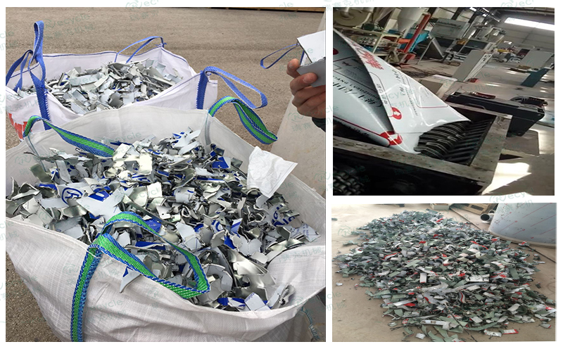 鋁塑板撕碎對比圖