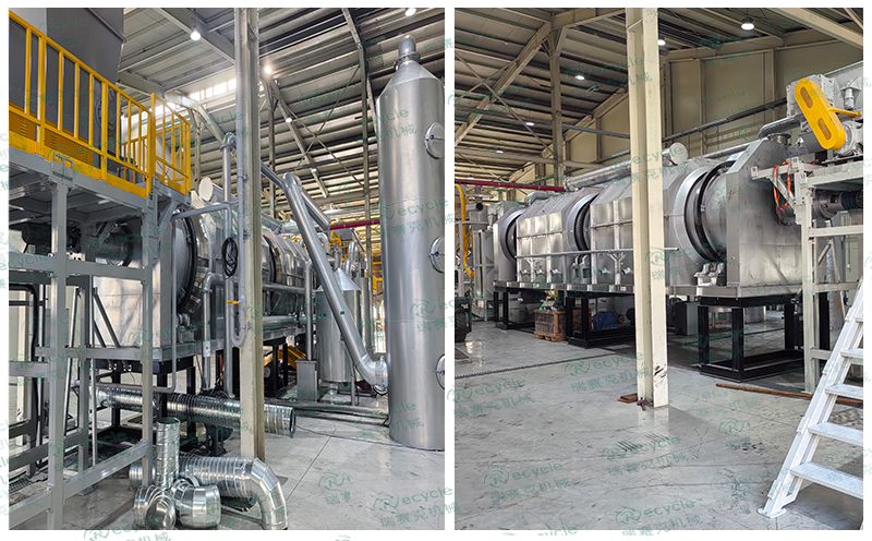 江蘇鋰電池熱解設備現(xiàn)場圖