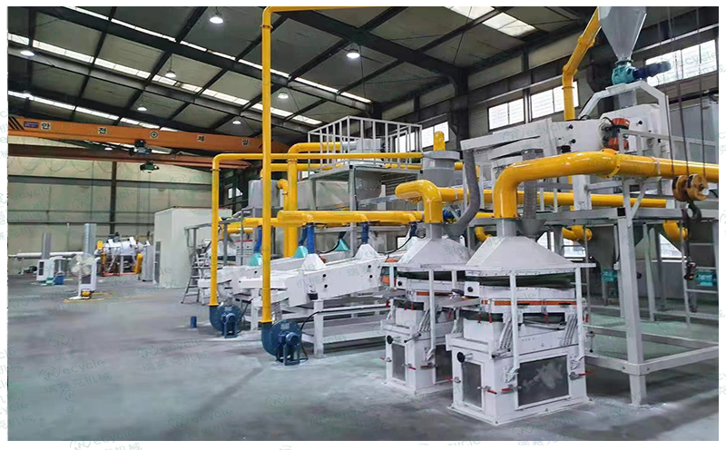 韓國鋰電池破碎拆解分選設備