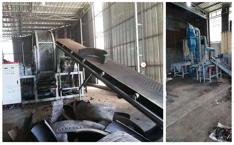 越南廢舊輪胎回收利用項目現(xiàn)場