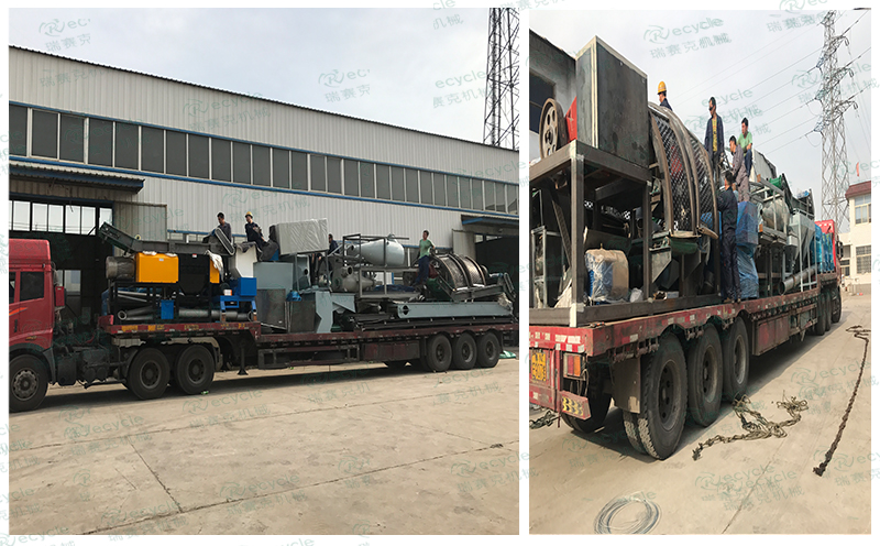 湖北輪胎破碎處理設(shè)備發(fā)貨現(xiàn)場
