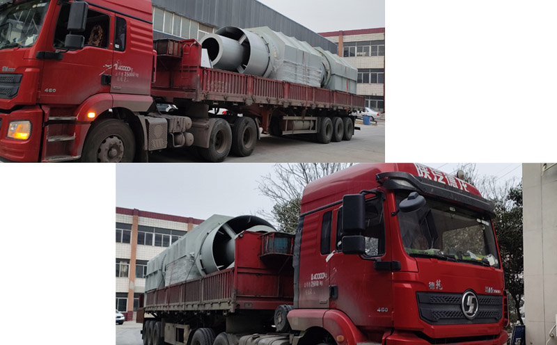 連續(xù)式炭化爐發(fā)貨現(xiàn)場(chǎng)圖