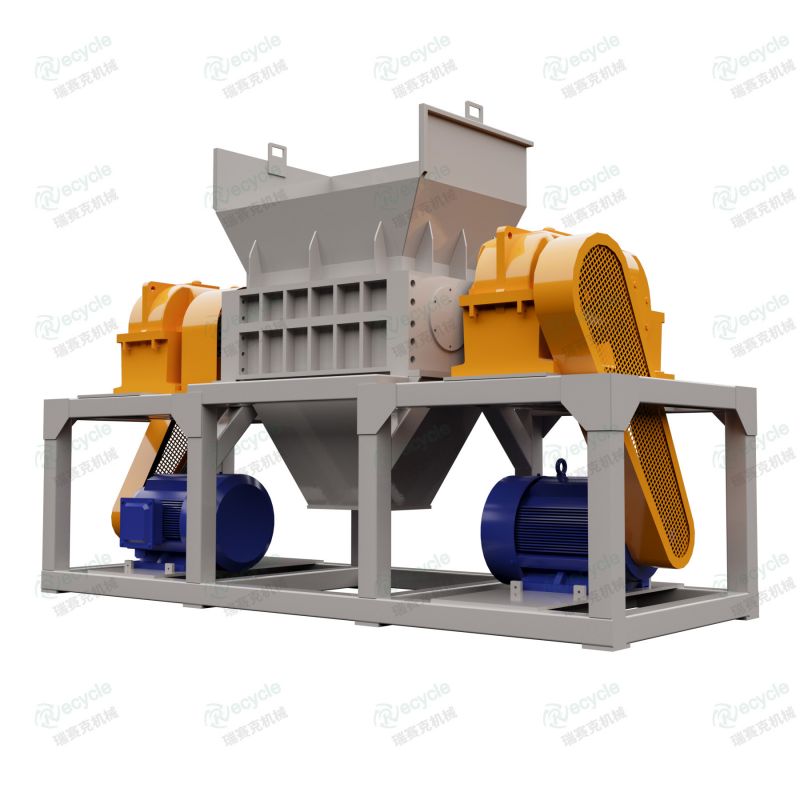 雙軸撕碎機(jī)工藝圖